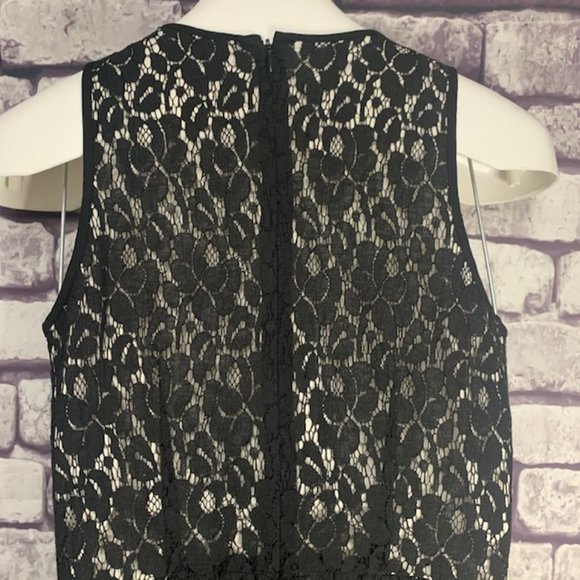 Karen Kane Black Lace Sleeveless Dress Size Small - Picture 9 of 11